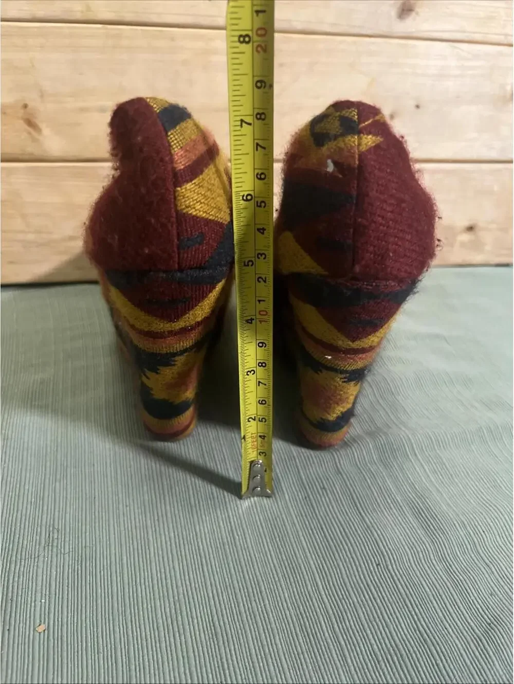 Steve Madden Pammyy Bohemian Aztec Womens Y2K Platform Wedge Heels Size 7 M